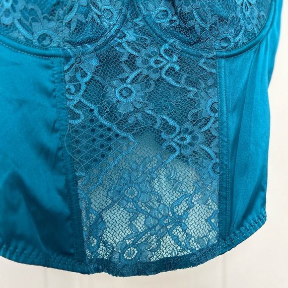 NWT Sincerely Jules Teal Lace Bustier Corset Top S/M - Picture 8 of 13